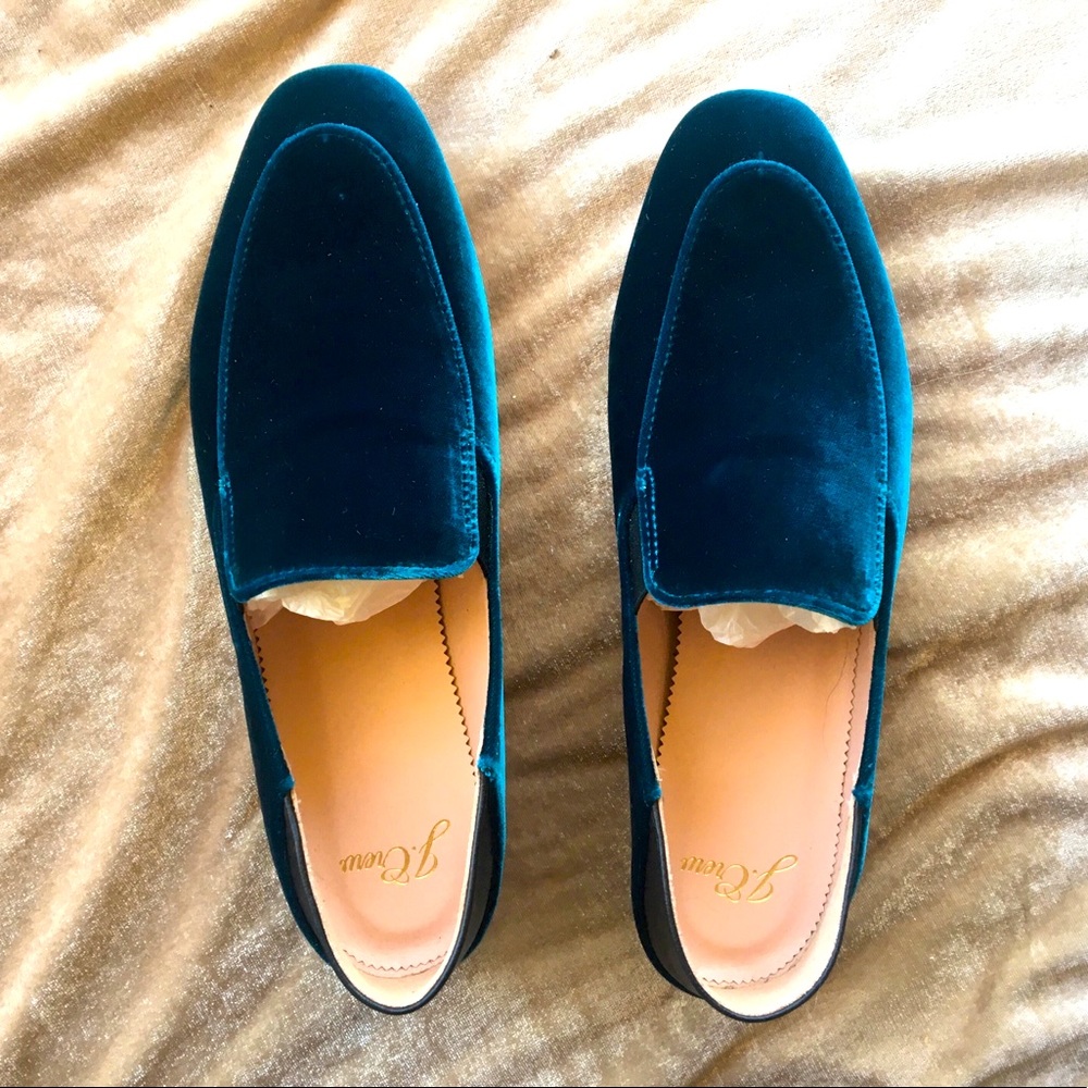 NIB J.Crew Convertible Smoking Slipper in Velvet